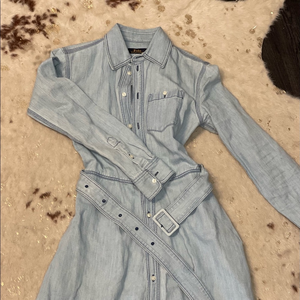 Polo Ralph Lauren Casual Belted Denim Shirtdress